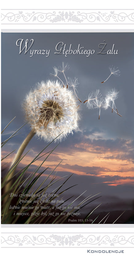 Polish Greeting Cards Condolences - DL