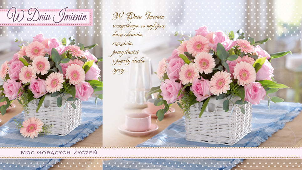 Polish Name Day Cards Flowers - K2P