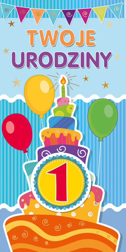Polish 1st Birthday Cards - DL