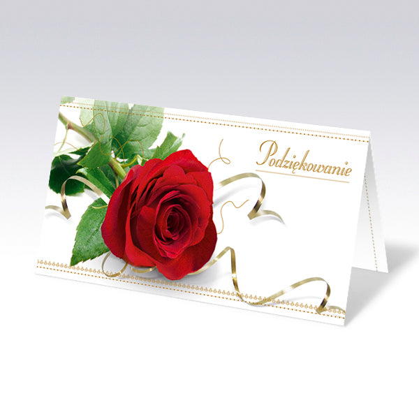 Polish Greeting Cards Flowers Thank You - DL