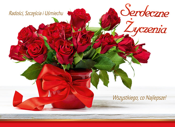Polish Greeting Cards Flowers 3D - A5P