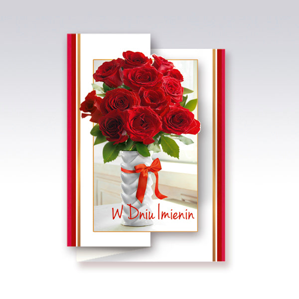 Polish Name Day Cards Flowers - B6W