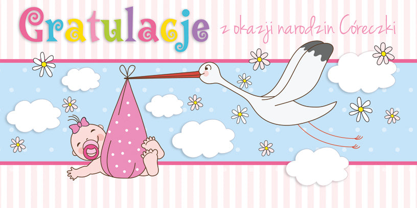 Polish Greeting Cards New Baby - DL