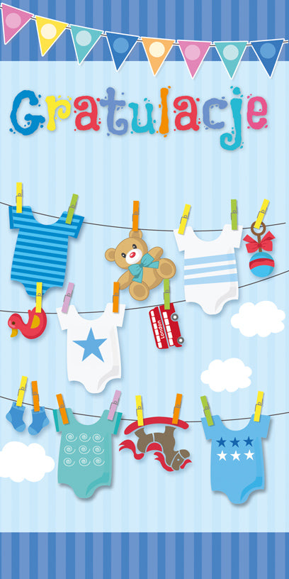 Polish Greeting Cards New Baby - DL