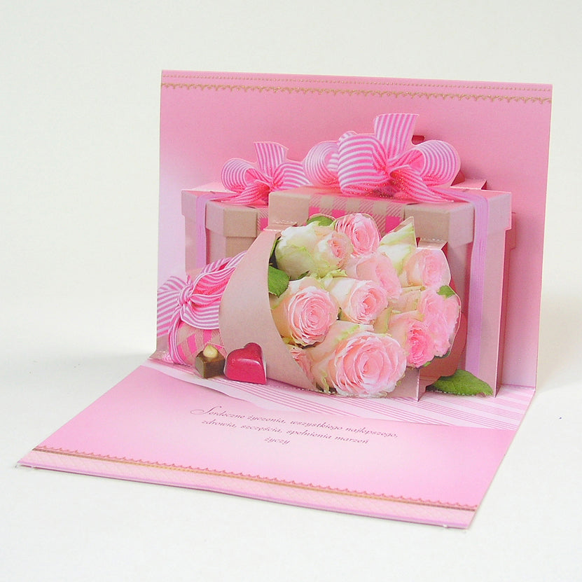 Polish Greeting Cards Flowers 3D - A5P