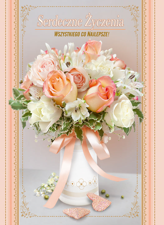 Polish Greeting Cards Flowers 3D - A5P