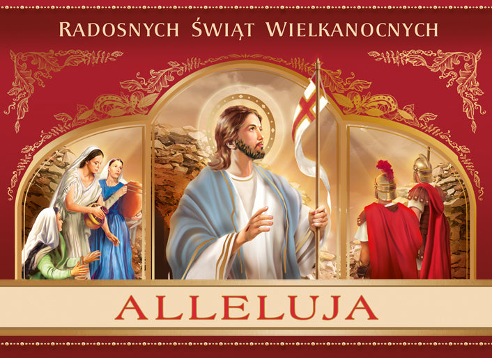 Polish Greeting Cards Easter Religious 3D - A5P