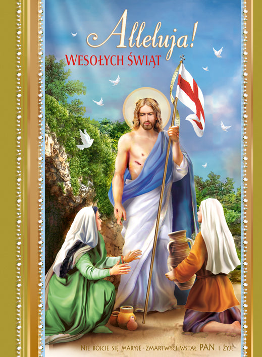 Polish Greeting Cards Easter Religious 3D - A5P