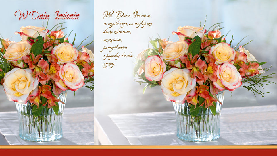 Polish Name Day Cards Flowers - K2P