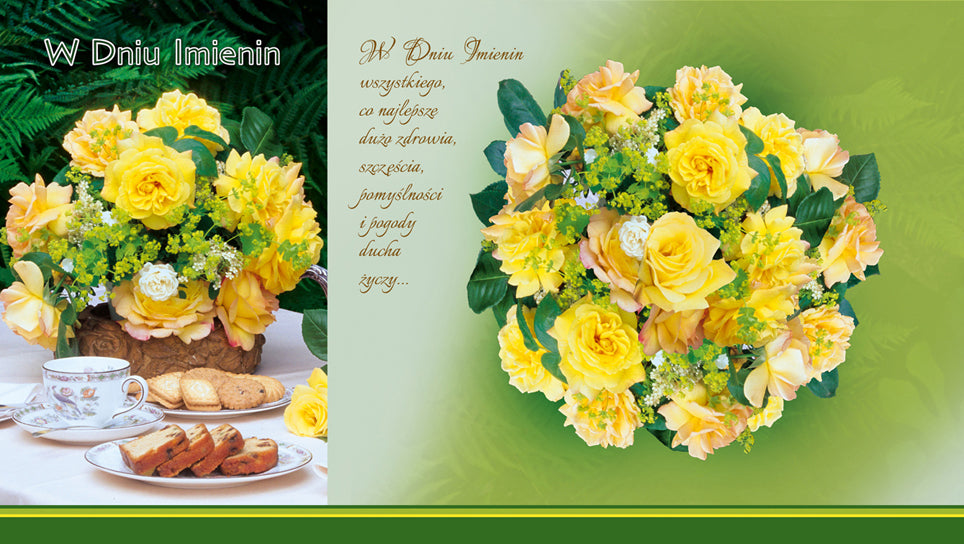 Polish Name Day Cards Flowers - K2P