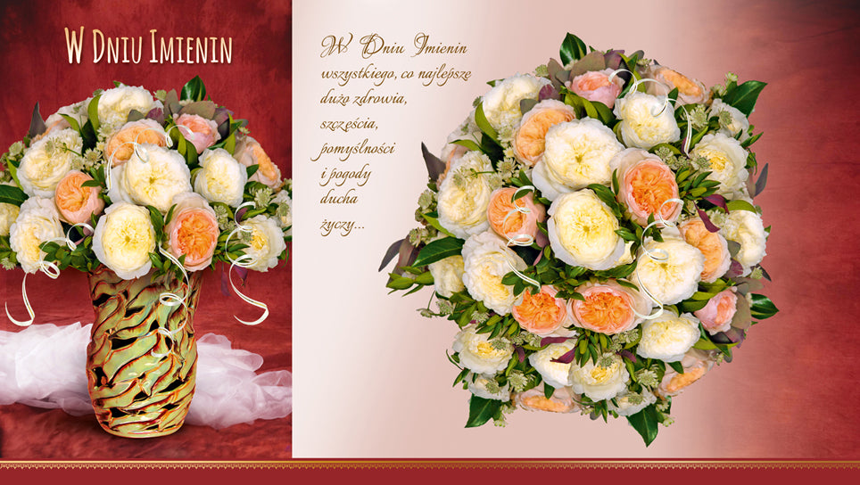 Polish Name Day Cards Flowers - K2P