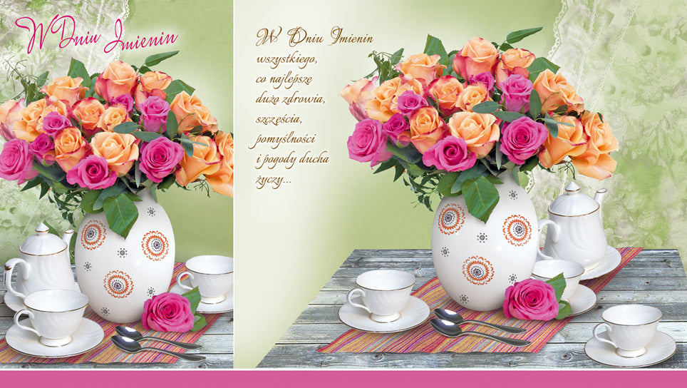 Polish Name Day Cards Flowers - K2P
