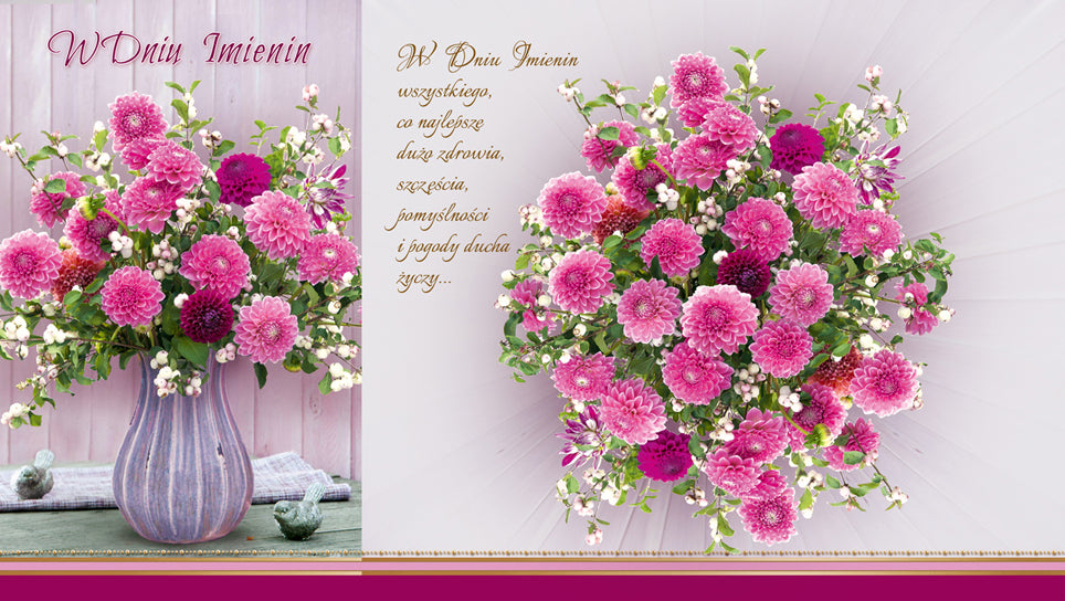 Polish Name Day Cards Flowers - K2P