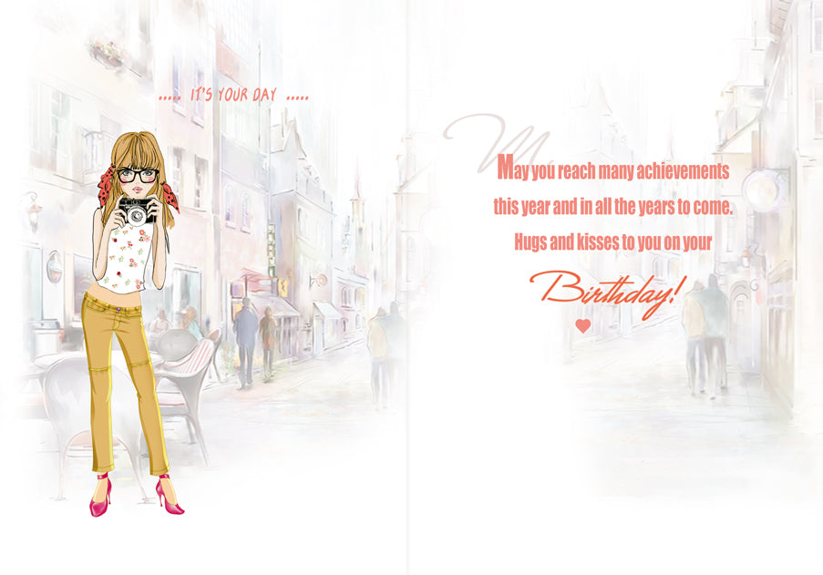 Birthday Card - Happy Birthday for Girls - B6L