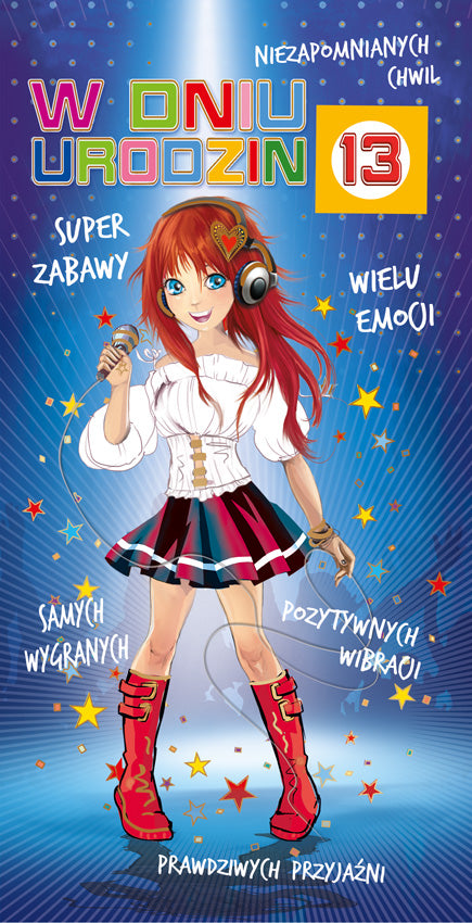 Polish Birthday Cards For Kids with Changeable Year Set 1 - DL