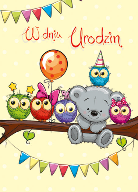 Polish Birthday Cards For Kids - B6