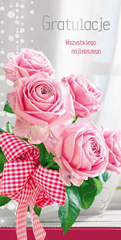 Polish Greeting Cards Flowers Aniversary/Jubilee - DL