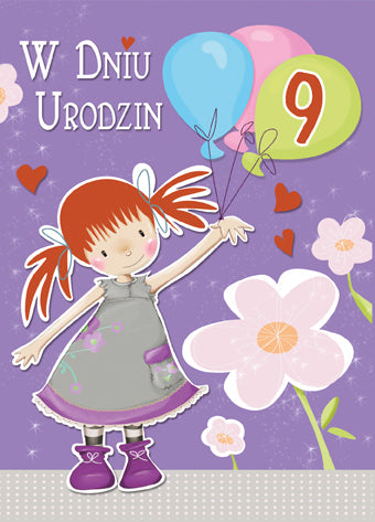 Polish Birthday Cards For Kids with Changeable Year - B6SC