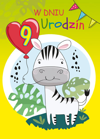 Polish Birthday Cards For Kids with Changeable Year - B6SC