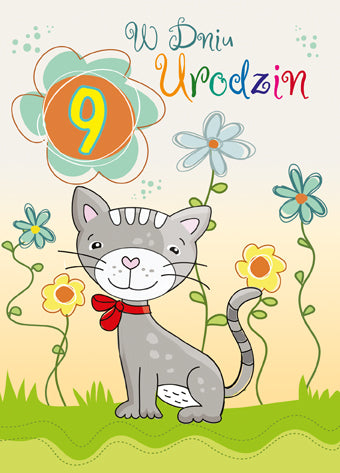 Polish Birthday Cards For Kids with Changeable Year - B6SC