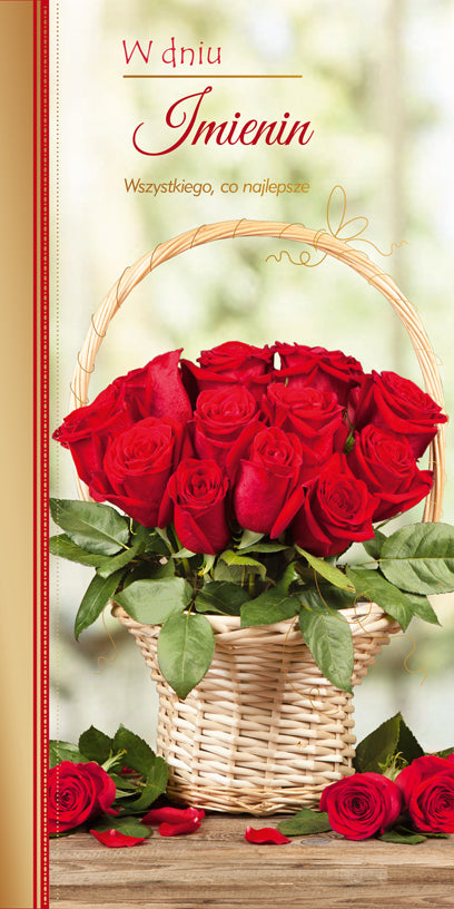 Polish Name Day Cards Flowers - DL