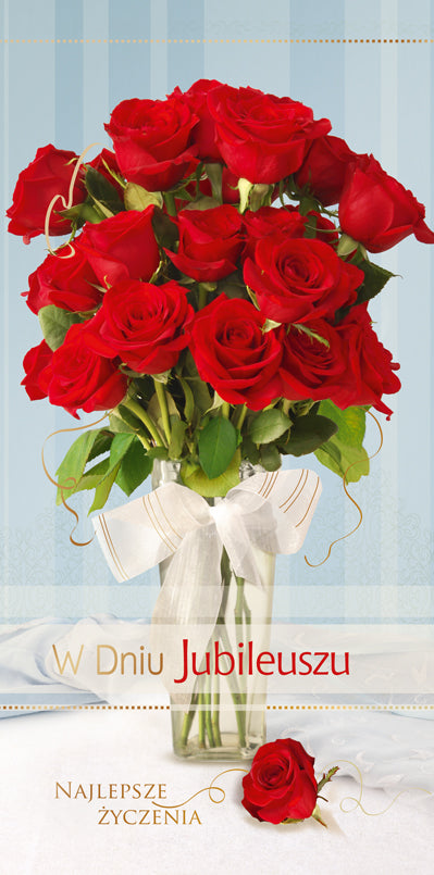 Polish Greeting Cards Flowers Aniversary/Jubilee - DL