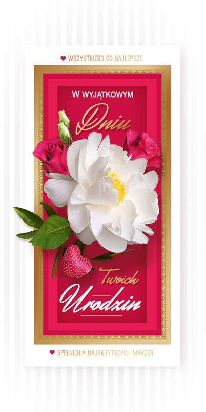 Polish Birthday Cards Flowers Set 3 - DL