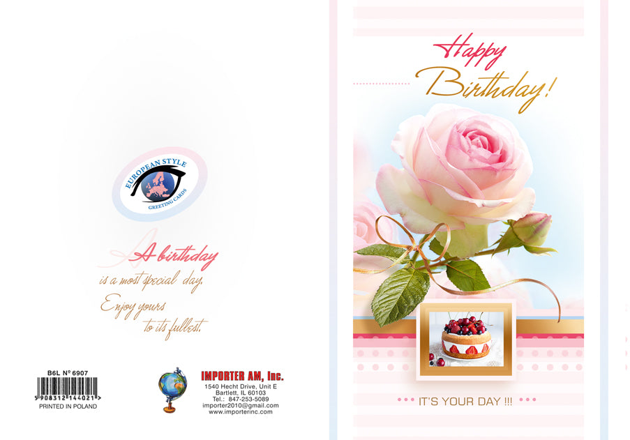 Birthday Card - Happy Birthday for Her - B6L