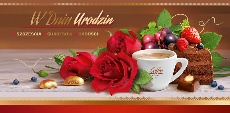 Polish Birthday Cards Flowers Set 3 - DL