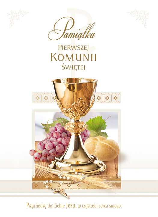 Polish Greeting Cards First Communion Chalice 3D - A5P
