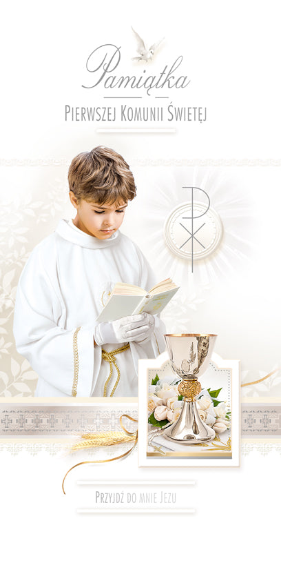 Polish Greeting Cards First Communion Boy - DL