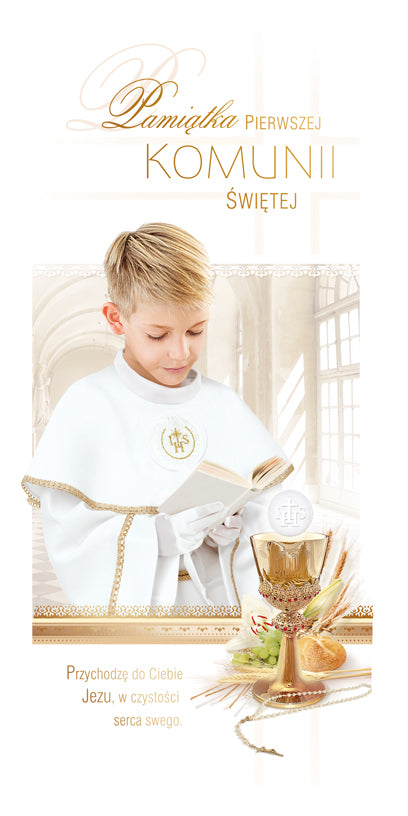 Polish Greeting Cards First Communion Boy - DL