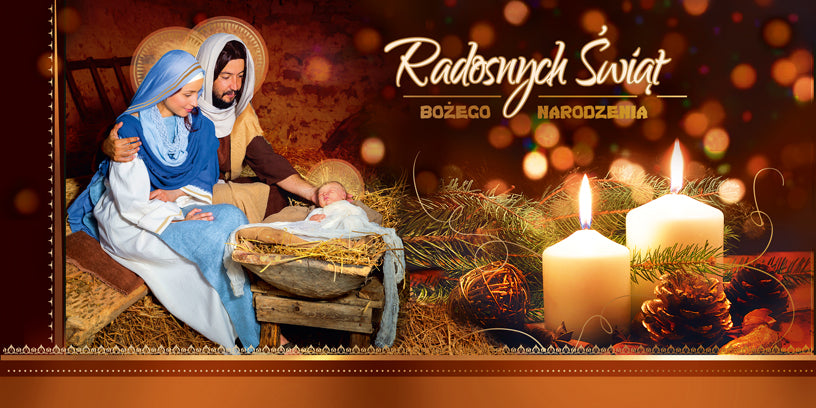 Polish Greeting Cards Christmas Religious - DL