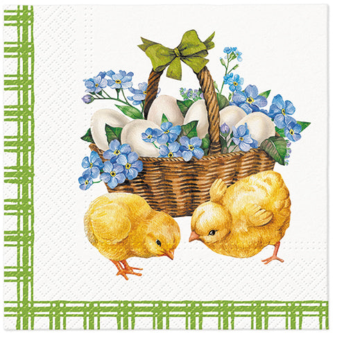 Easter Chicks Eggs Paper Napkins