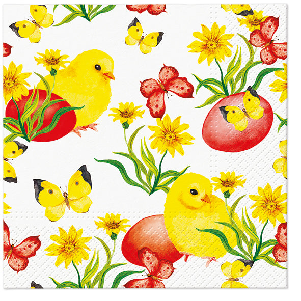 Easter Chicks Eggs Paper Napkins