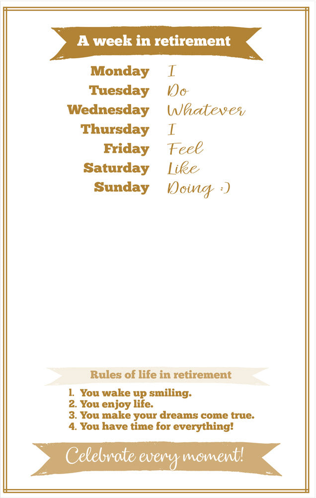 Congratulations on your Retirement Card Green