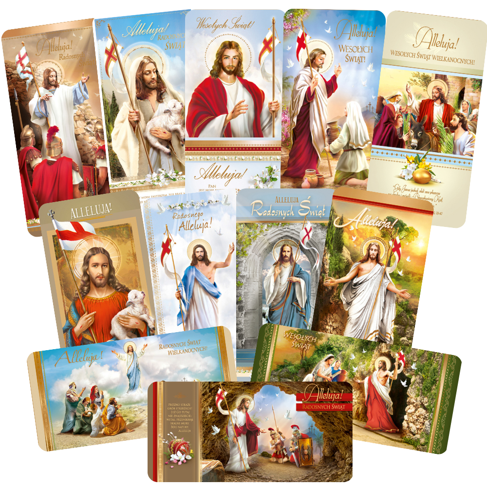 Polish Greeting Cards Easter Religious - DL