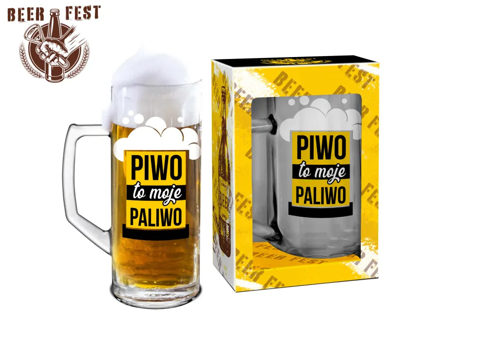 BEER FEST - Beer Mug Reno Ottica 500ml (17 fl oz) Beer is my fuel