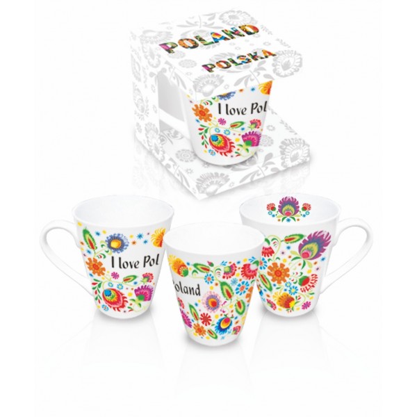 FOLK - Mug NBC 300ml (10 fl oz) I love Poland