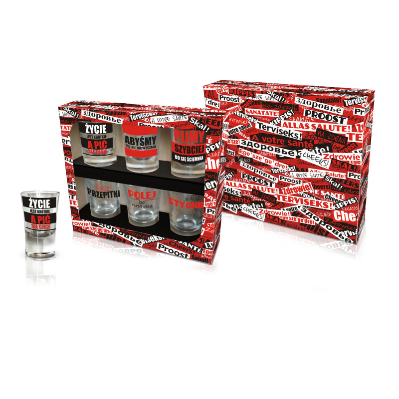 SHOT GLASSES - Set of 4 Shot Glasses 35ml (1 fl oz) Toasts