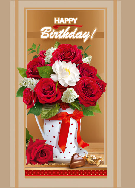 Birthday Card - Happy Birthday for Her - B6L