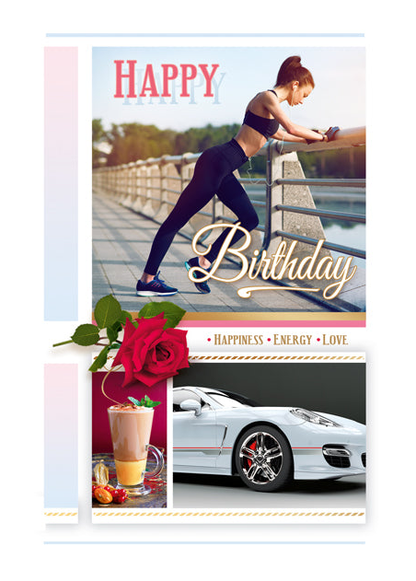 Birthday Card - Happy Birthday for Her - B6L