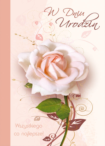Polish Birthday Cards Flowers Set 2 - B6