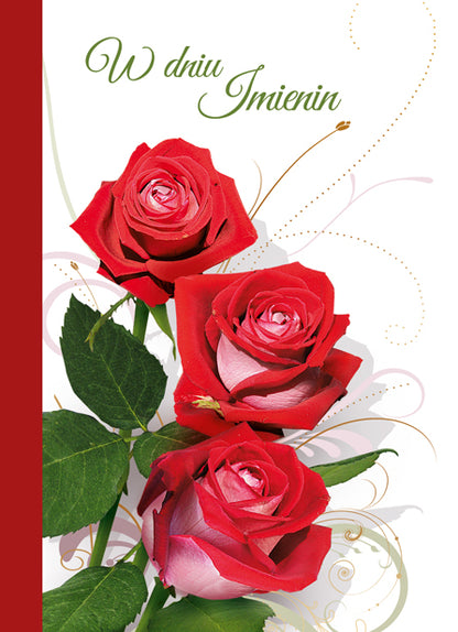 Polish Name Day Cards Flowers - B6
