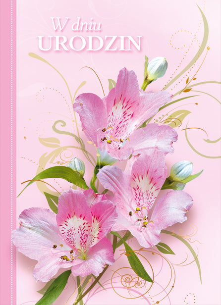 Polish Birthday Cards Flowers Set 2 - B6