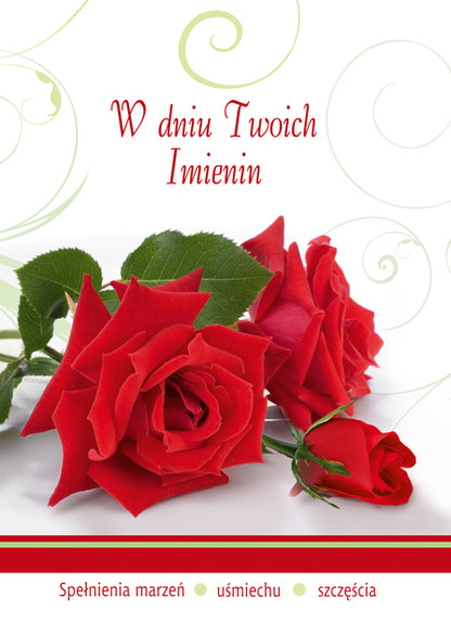 Polish Name Day Cards Flowers - B6