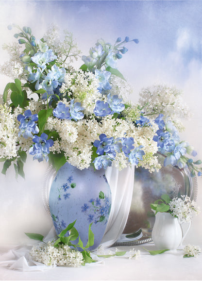 Polish Greeting Cards Flowers with no Text - B6
