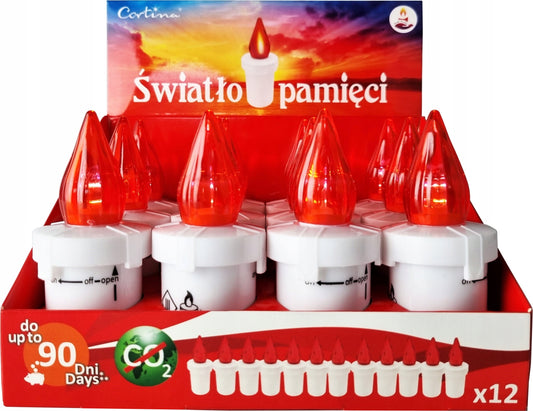 LED Candle - Red color - batteries included