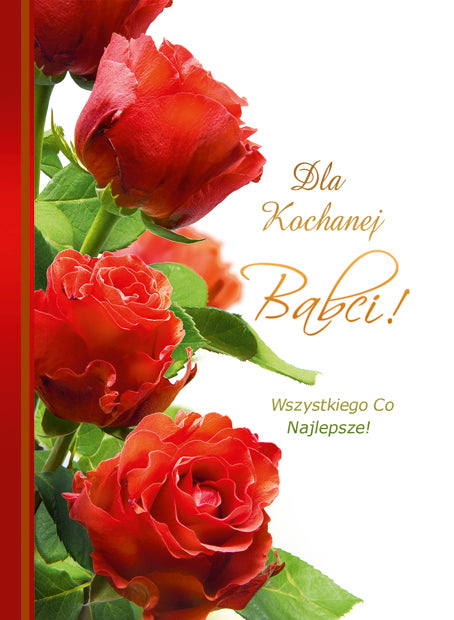 Polish Greeting Cards for Grandma - B6