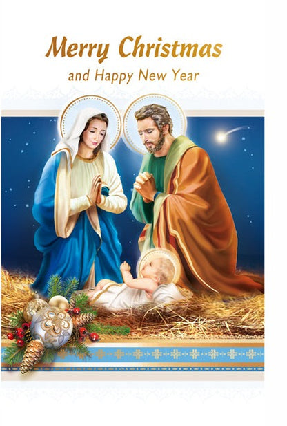 Greeting Card - Merry Christmas and Happy New Year - B6L